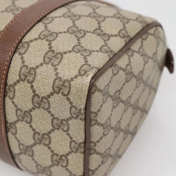 GUCCI GG Supreme Web Sherry Line Bag PVC Beige Gold 002 615 6838 Auth 141971 - Picture 5 of 16